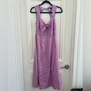 Zara Midi Polka Dot Purple Dress